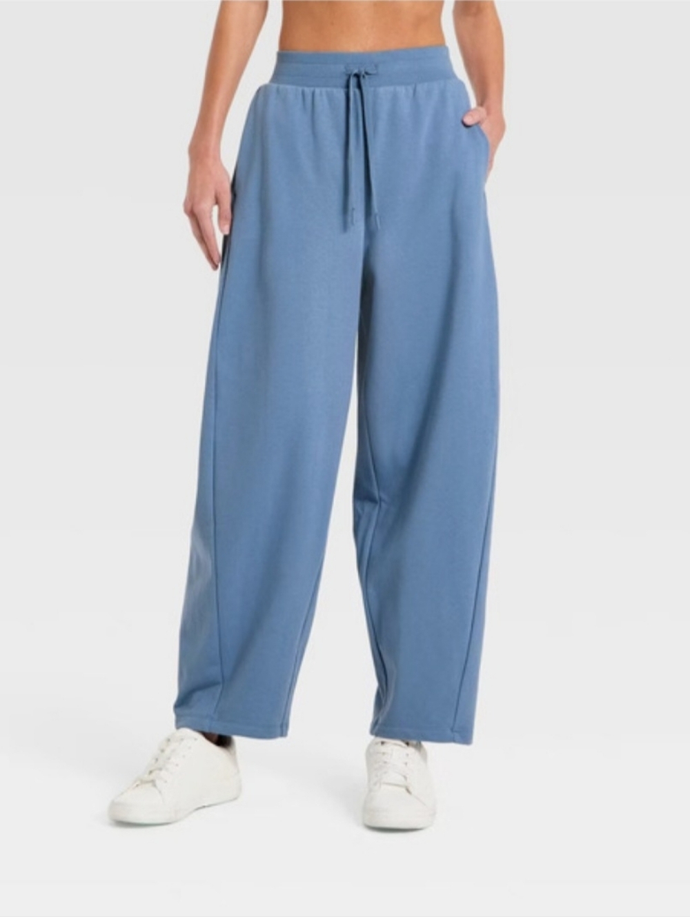 AllIn Motion Women's Active Comfort French Terry High-Rise Barrel Leg Sweatpants